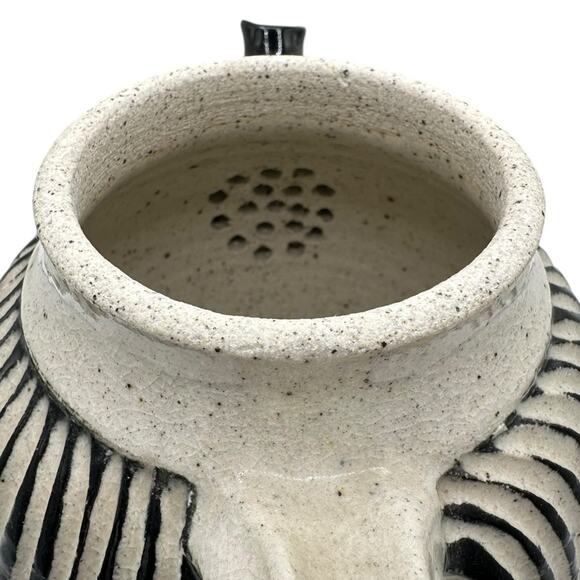 Handmade Artistic Stoneware Teapot Textured Artist Signed - Picture 5 of 12
